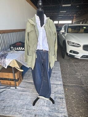 Kenneth Cole Reaction Olive Green Hooded Jacket
